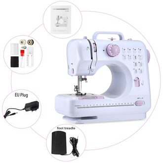 Meerdere Elektrische Naaimachine Desktop Overlock Diy Kleding Dikke Naaien 12 Steken Verstelbare Snelheid 505A Usb Hicello EU plug