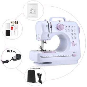 Meerdere Elektrische Naaimachine Desktop Overlock Diy Kleding Dikke Naaien 12 Steken Verstelbare Snelheid 505A Usb Hicello UK plug