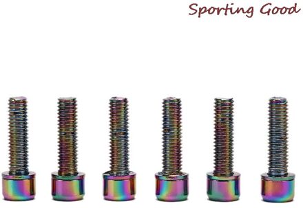 Meerdere Kleuren Fiets Stuurpen Schroef Aluminium M5x18mm Mtb Racefiets Fixed Gear Stuurpen Schroef 6Pcs MC