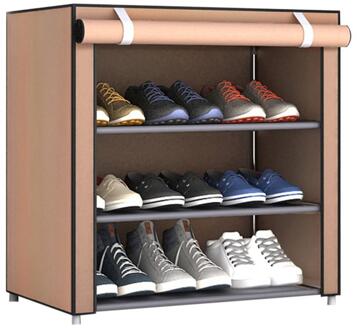 Meerdere Stijlen Stofdicht Thuis Schoenenrek Size Non-woven Meerdere Lagen Schoenen Plank Standhouder Deur Schoenenrek Schoen organizer patroon 1 (4 layers)