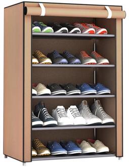 Meerdere Stijlen Stofdicht Thuis Schoenenrek Size Non-woven Meerdere Lagen Schoenen Plank Standhouder Deur Schoenenrek Schoen organizer patroon 5 (6 layers)