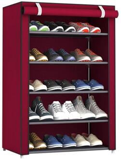 Meerdere Stijlen Stofdicht Thuis Schoenenrek Size Non-woven Meerdere Lagen Schoenen Plank Standhouder Deur Schoenenrek Schoen organizer patroon 6 (6 layers)