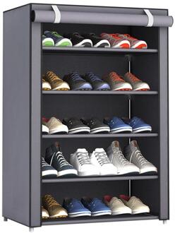 Meerdere Stijlen Stofdicht Thuis Schoenenrek Size Non-woven Meerdere Lagen Schoenen Plank Standhouder Deur Schoenenrek Schoen organizer patroon 7 (6 layers)