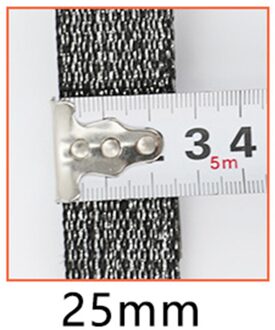 Meetee 4M 25/30/40Mm Nylon Jacquard Singels Rugzak Band Huisdier Kraag Tape Riem Diy Zak kledingstuk Band Naaien Kant Lint Accessoires zwart-25mm