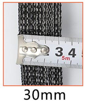 Meetee 4M 25/30/40Mm Nylon Jacquard Singels Rugzak Band Huisdier Kraag Tape Riem Diy Zak kledingstuk Band Naaien Kant Lint Accessoires zwart-30mm