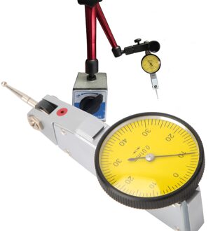 Meetklok 0-0.8mm Magnetische Zwaluwstaart Rails Meetklok 0.01mm Wijzerplaat Schaal Gauge Measure Tool Reloj comparador.