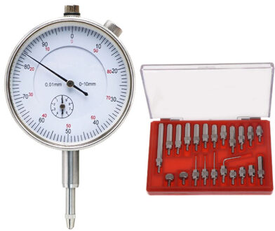 Meetklok 0-10Mm Lug Terug Test Gauge 22Pcs Staal Dial Indicator Punt Set M2.5 Draad Tip voor Dial & Test Indicatoren 10mm dial indicator