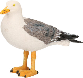 Meeuwen beeldje - polystone - 18 cm - maritiem - dierendecoratie