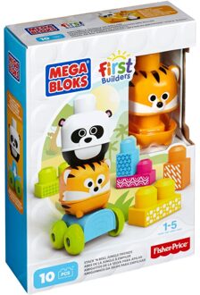 Mega Bloks First Builders Stapel-en-rol-bosvriendjes - Constructiespeelgoed