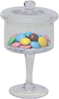 Mega Collections Bonbonniere met deksel - Motion - glas - 18 x 31 cm - snoeppot