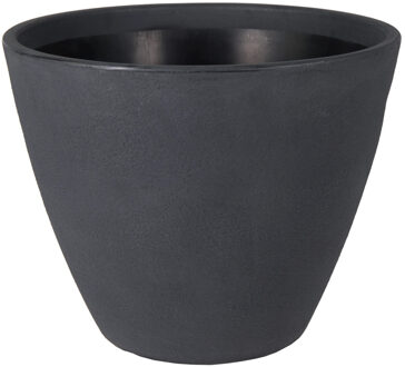 Mega Collections Plantenpot|bloempot - kunststof - zwart - D50 cm