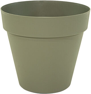 Mega Collections Plantenpot - kunststof - olijfgroen - D29 cm