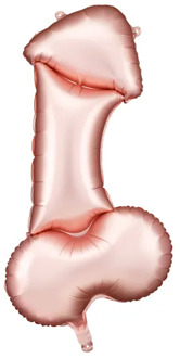 Mega Folieballon Penis Rosegoud 56x112cm Roze