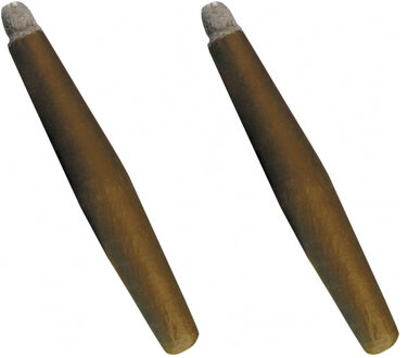 Mega gangsters/pimp sigaar van 20 cm lang - Set van 2x stuks - Verkleed accessoires Al Capone - Carn