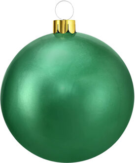 Mega grote decoratie kerstbal - 45 cm - groen - opblaasbaar