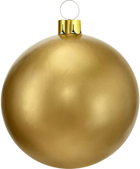 Mega grote decoratie kerstbal - 65 cm - goud - opblaasbaar Goudkleurig