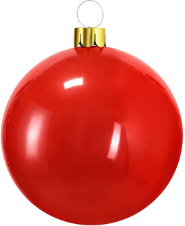 Mega grote kerstbal - opblaasbaar - D45 cm - rood - decoratie - kerstversiering