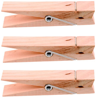 Mega houten wasknijpers van 15 cm - 3x - Kantoor brieven organiseren en meer