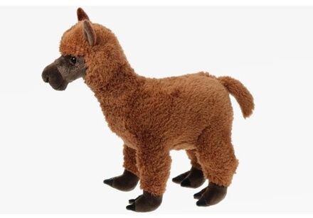 Mega lama speelgoed artikelen alpaca knuffelbeest bruin 40 cm