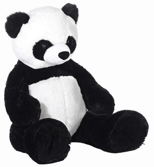 Mega pluche panda beertje knuffel zwart wit 100cm - Knuffeldier