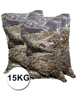 Mega verpakking gekleurde confetti ca. 15 kilo