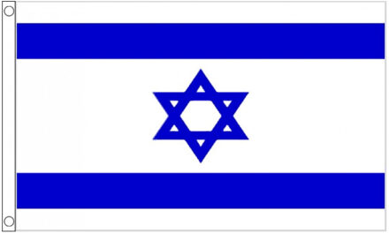 Mega vlag Israel - 150 x 240 cm - polyester - Landen/vlaggen decoratie