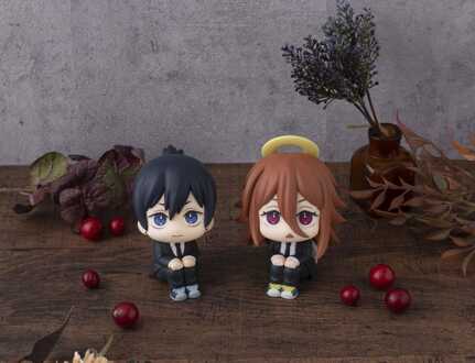 Megahouse Chainsaw Man The Movie: Reze Arc Look Up PVC Statue Aki Hayakawa Smile Ver. & Angel Devil Set (with gift) 11 cm