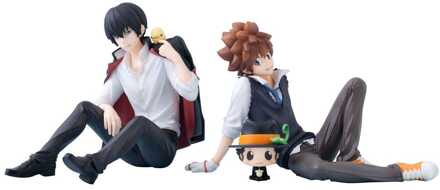 Megahouse Katekyo Hitman Reborn! G.E.M. Series PVC Statue Tsuna & Reborn & Hibari & Hibird Palm Size Set 8 cm