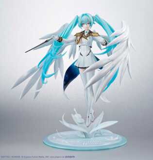 Megahouse Mobile Suit Gundam x Hatsune Miku Lucrea PVC Statue Hatsune Miku x Wing Gundam Zero EW 45th Anniversary 27 cm