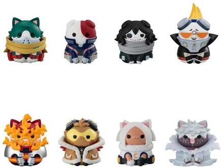Megahouse My Hero Academia Mega Cat Project Mini Figures Heroaca Cats No.01 3 cm Blind Box Assortment (8) (Repeat)