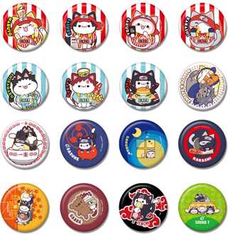 Megahouse Naruto Mega Cat Project Nyaruto! Enamel Pins 5 cm Assortment (16)