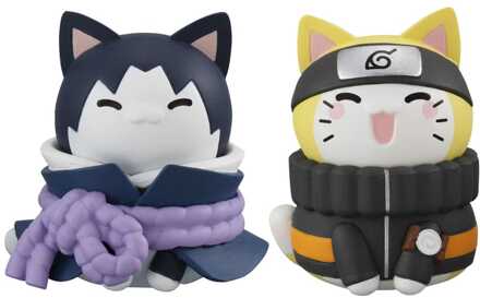 Megahouse Naruto Mega Cat Project Trading Figures Naruto & Sasuke Limited Ver. 3 cm
