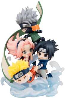 Megahouse Naruto Shippuden FigUnity PVC Mini Statue Gather here, Team 7 13 cm