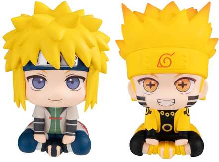 Megahouse Naruto Shippuden Look Up PVC Statue Naruto Uzumaki Six Paths Sage Mode & Minato Namikaze 11 cm (with gift)