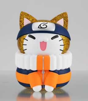 Megahouse Naruto Shippuden Mega Cat Project Nyanto! Giant Nyaruto Series Trading Figure Naruto Uzumaki Gold Ver. 10 cm