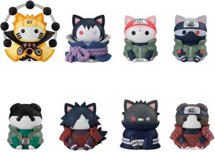 Megahouse Naruto Shippuden Mega Cat Project Trading Figure 3 cm Nyaruto! Last Battle Ver. Blind Box Assortment (8)