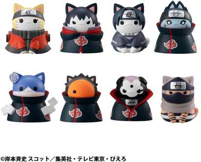 Megahouse Naruto Shippuden Mega Cat Project Trading Figure Defense Battle of Village of Konoha! 3 cm Nyaruto! Blind Box Assortment (8) (re-run)