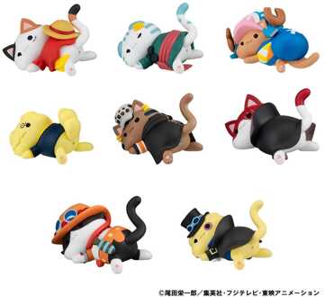 Megahouse One Piece Mega Cat Project Trading Figure Egghead NyanPieceNyan! Stickie! 3 cm Assortment (8)