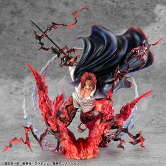 Megahouse One Piece P.O.P SA-MAXIMUM PVC Statue Leader of Red Hair Pirates Red-Haired Shanks Kamusari 25 cm