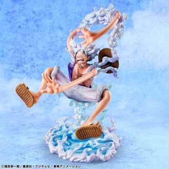 Megahouse One Piece Portrait.Of.Pirates PVC Figure Evolutionary History Monkey D. Luffy Gear Fifth 26 cm