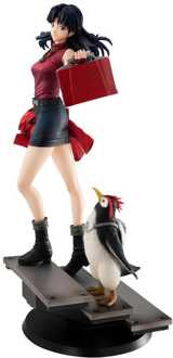 Megahouse Rebuild of Evangelion Gals PVC Statue Misato Katsuragi & Pen Pen 25 cm