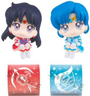 Megahouse Sailor Moon Cosmos Look Up PVC Statues Eternal Sailor Mercury & Eternal Sailor Mars Set 11 cm