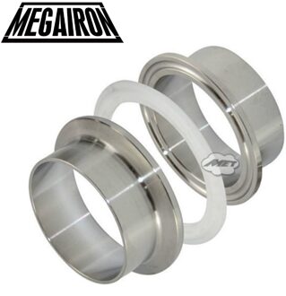 MEGAIRON 1 Paar 2 Stuks 2 "OD 51mm SS316 Weld op Beentje Size 64mm Fit 2" tri Clamp + PTFE Pakking