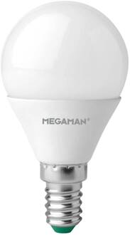 Megaman LED lamp E14 druppel 4,9W, opaal, universeel wit