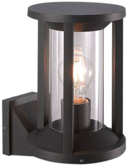 Megatron Cillo buitenwandlamp in lantaarnvorm antraciet, transparant