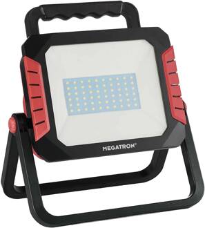 Megatron Helfa XL LED spot met oplaadbare batterij, 30 W zwart, rood