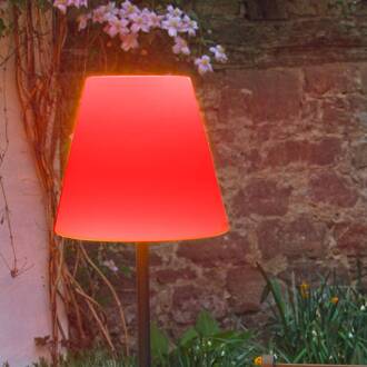 Megatron LED vloerlamp Danna ronde kap IP44 zwart, wit