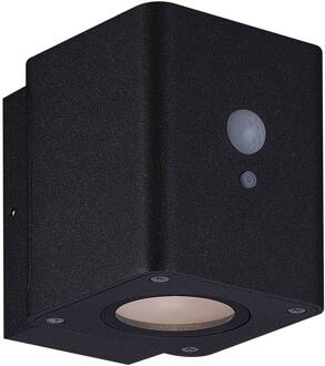 Megatron Loky LED-zonne-wandlamp, sensor, hoekig antraciet