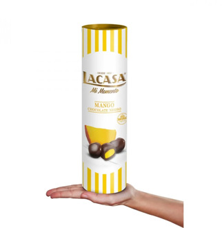 Megatubo lacase Mango with black Chocolate · 800g.