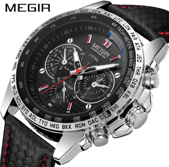 MEGIR Mens Watches Top Brand Luxury Quartz Watch Men Fashion Luminous Army Waterproof Men Wrist Watch Relogio Masculino 2019